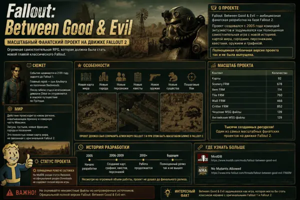 Скачать Fallout: Between Good & Evil — фанатский проект на движке Fall
