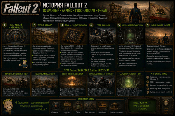 История Fallout 2: Избранный, Арройо, ГЭКК, Анклав и финал