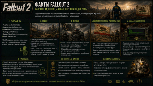 Факты Fallout 2: разработка, сюжет, Анклав, НКР и наследие игры