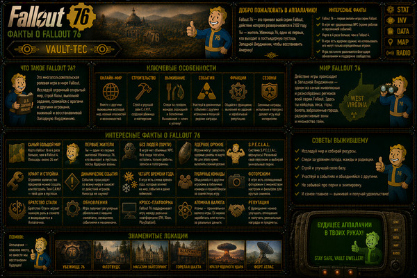 Факты Fallout 76 — разработка, Аппалачия, Убежище 76, обновления и канон