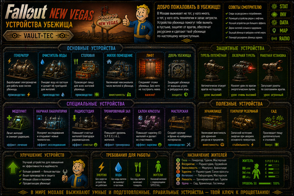 Устройства Fallout New Vegas — терминалы, технологии, приборы и механизмы