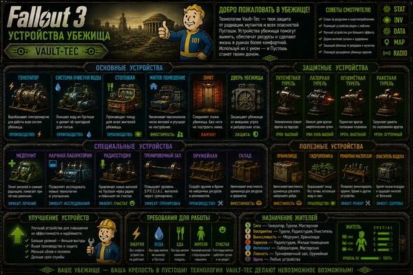 Устройства Fallout 3 — терминалы, технологии, приборы и механизмы