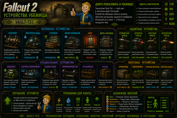 Устройства Fallout 2 — технологии, терминалы, приборы и механизмы