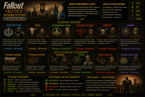 Организации Fallout Tactics — фракции, группировки и силы пустоши