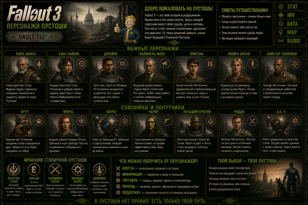 Персонажи Fallout 3 — герои, спутники, NPC и жители Столичной пустоши