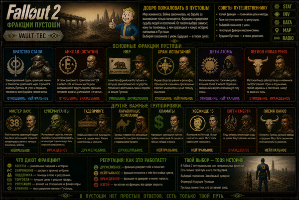 Организации Fallout 2 — фракции, группировки и силы пустоши