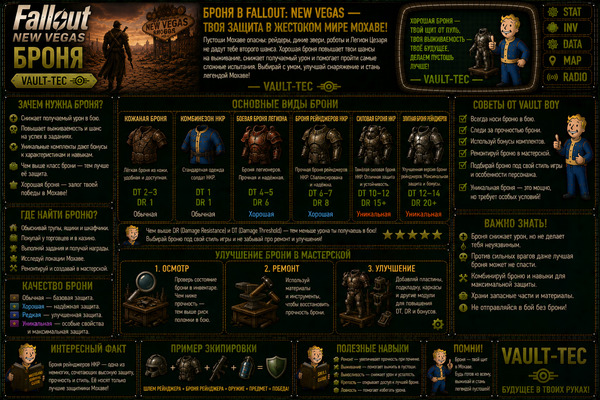 Броня Fallout New Vegas — силовая броня, защита и экипировка Мохаве