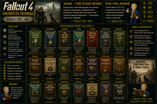 Книги Fallout 4 — издания, бонусы, перки и коллекция