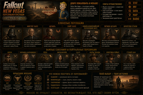Персонажи Fallout New Vegas — герои, спутники, NPC и жители Мохаве