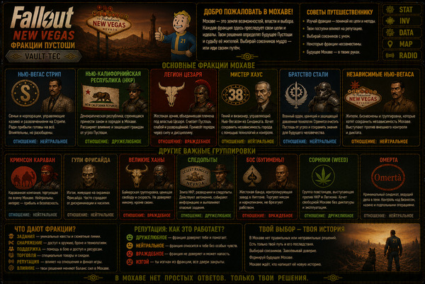 Организации Fallout New Vegas — фракции, группировки и силы Мохаве