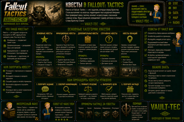 Квесты Fallout Tactics — миссии, задания и тактическое прохождение