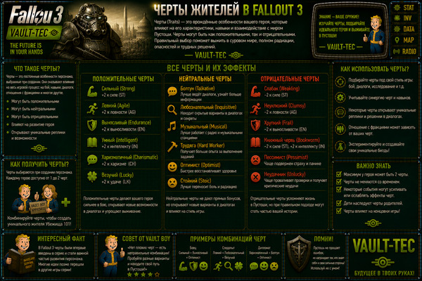 Способности персонажа Fallout 3 — перки, бонусы и развитие героя