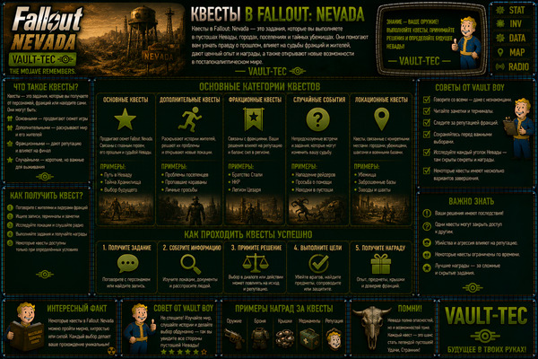 Квесты Fallout Nevada — задания, прохождение и варианты решений
