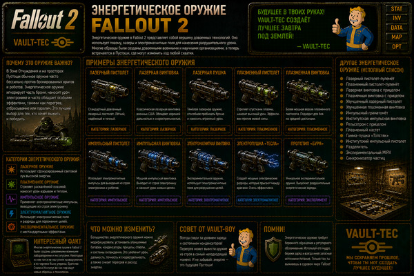 Энергетическое оружие Fallout 2 — лазеры, плазма и Energy Weapons