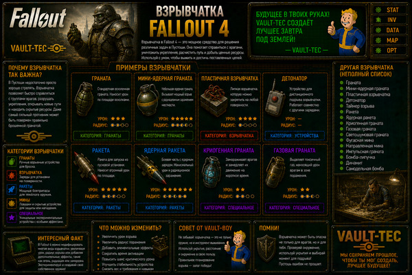 Взрывчатка Fallout 4 — гранаты, мины, взрывы и тактика боя