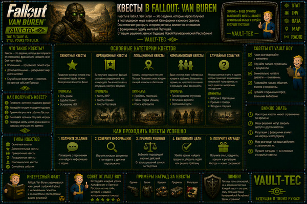 Квесты Fallout Van Buren — задания, прохождение и варианты решений