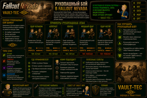 Без оружия Fallout Nevada — рукопашный бой, кастеты и прокачка