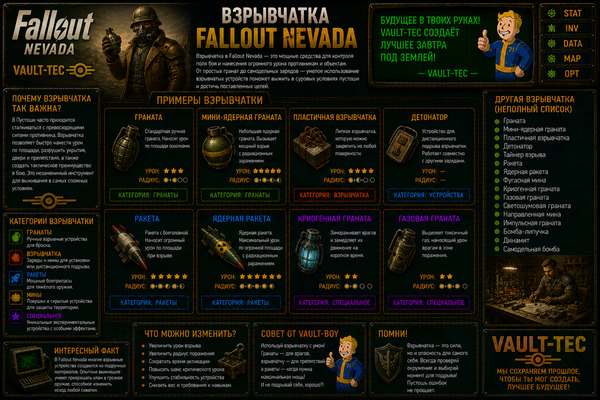 Взрывчатка Fallout Nevada — гранаты, динамит, заряды и тактика боя