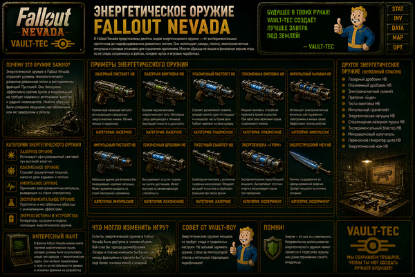 Энергетическое оружие Fallout Nevada — лазеры, плазма и Energy Weapons