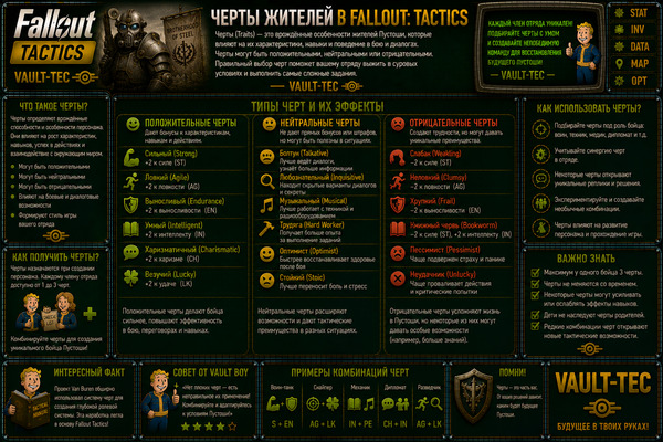 Способности персонажа Fallout Tactics — перки, бонусы и развитие бойцов