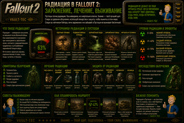 Радиация Fallout 2 — заражение, лечение и выживание в пустоши