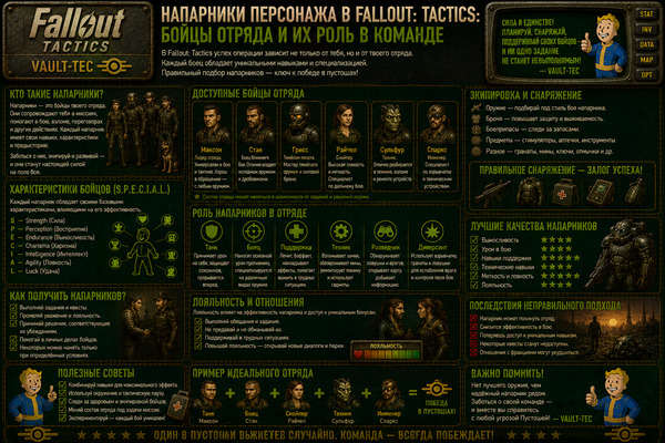 Напарники персонажа Fallout Tactics — бойцы отряда, союзники и тактика