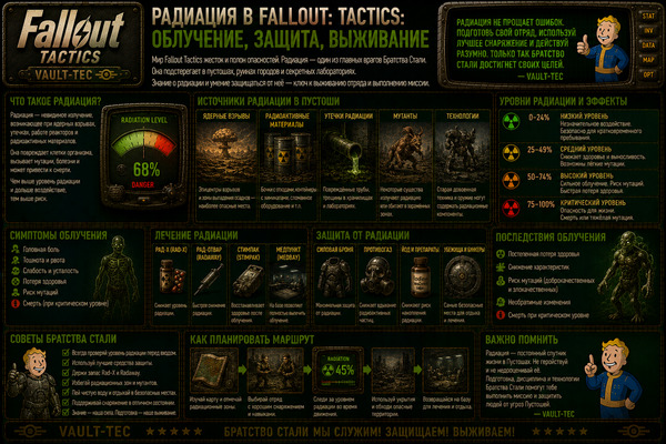 Радиация Fallout Tactics — облучение, защита и выживание отряда