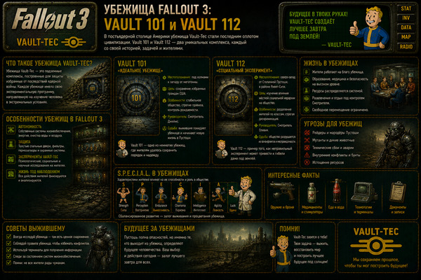 Убежища Fallout 3 — Vault 101, Vault 112 и тайны Столичной пустоши