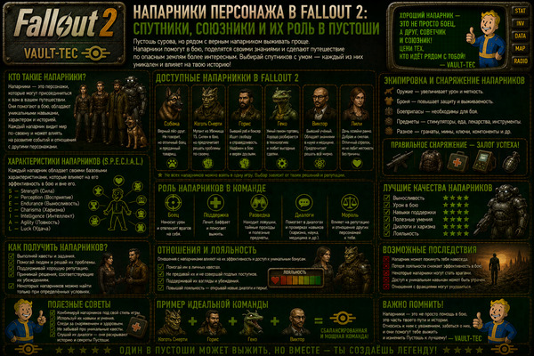 Напарники персонажа Fallout 2 — спутники, союзники и команда героя