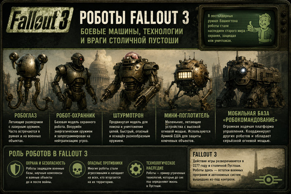 Роботы Fallout 3 — боевые машины, технологии и враги Столичной пустоши