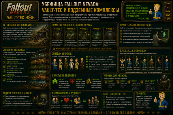 Убежища Fallout Nevada — тайные Vault-Tec комплексы и локации пустоши