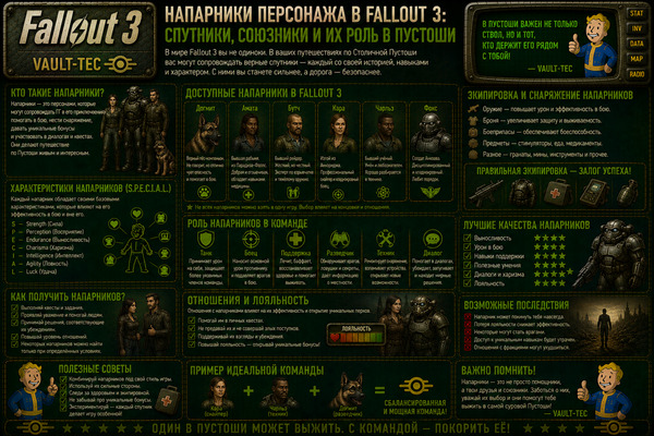 Напарники персонажа Fallout 3 — спутники, союзники и команда героя