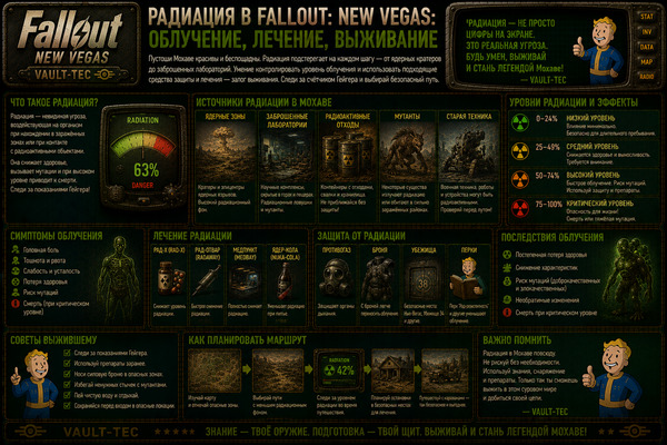 Радиация Fallout New Vegas — облучение, лечение и выживание в Мохаве