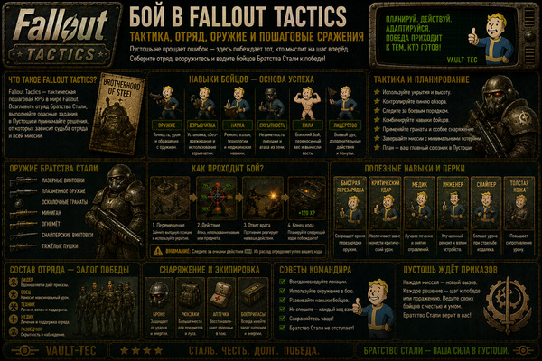Бой Fallout Tactics — тактика, отряд, оружие и пошаговые сражения